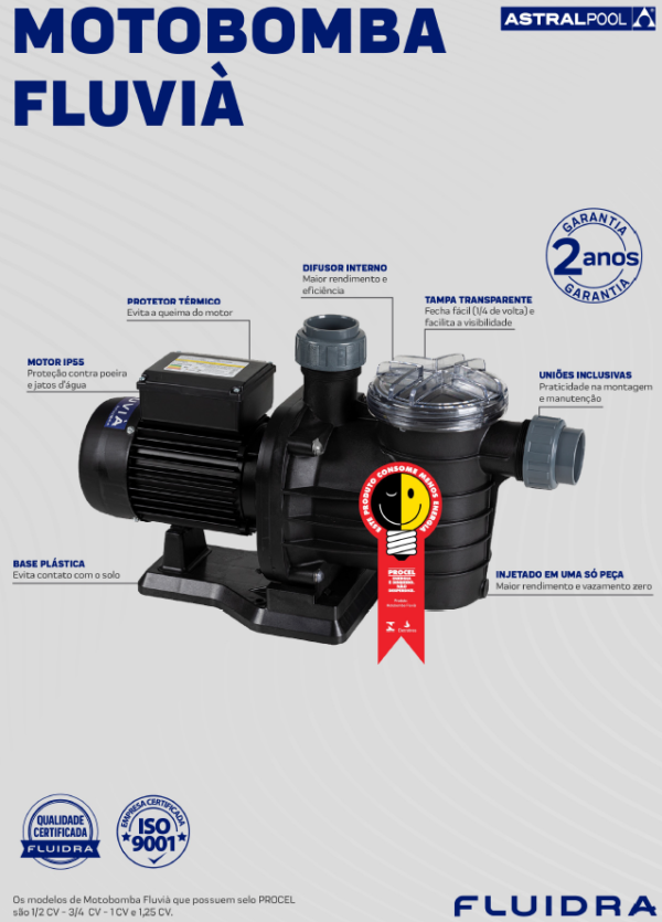 Motobomba de Circulação de Água - Fluviá 1 cv - Imagem 5